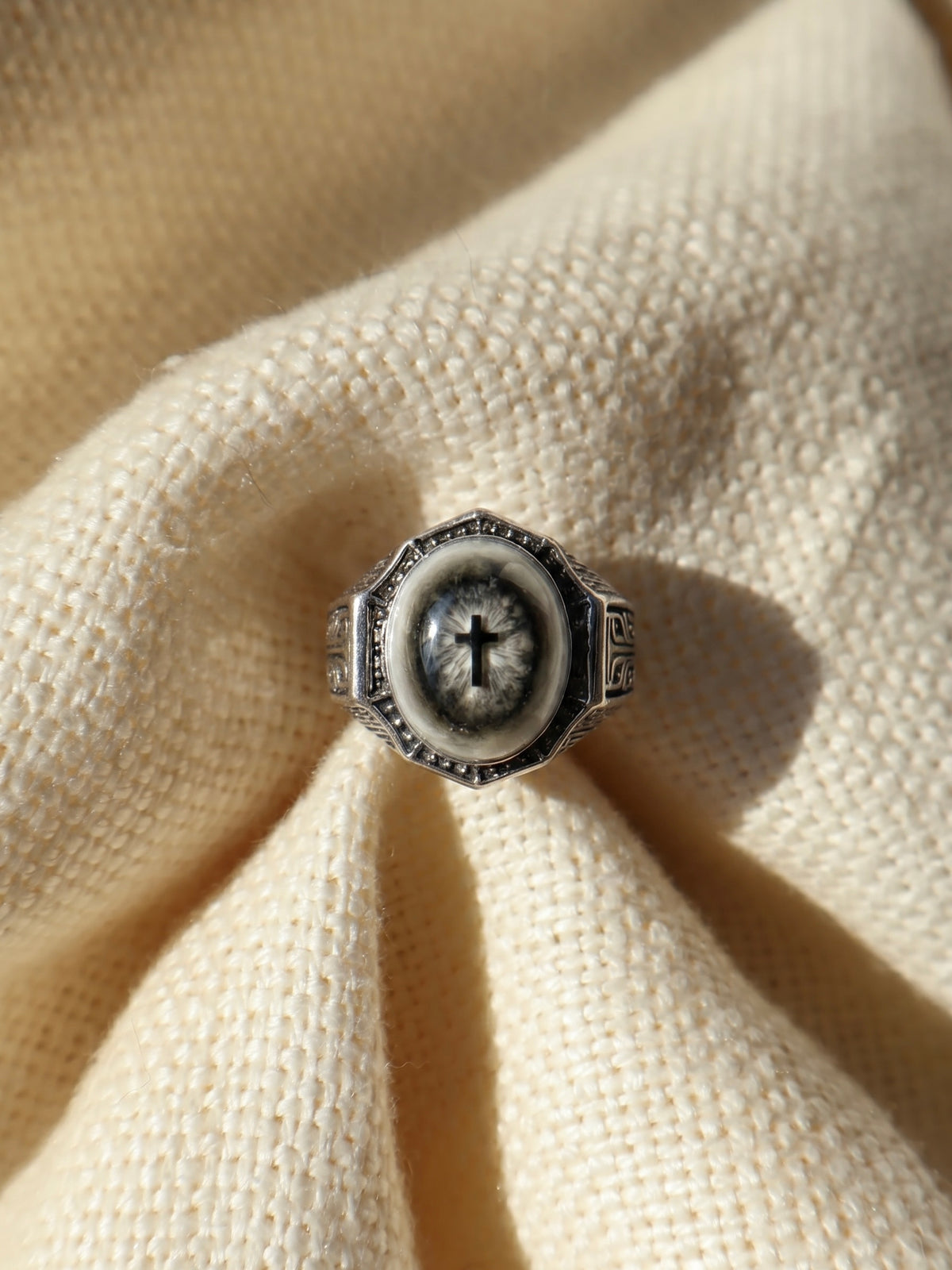 Cross Reliquary Eye Ring