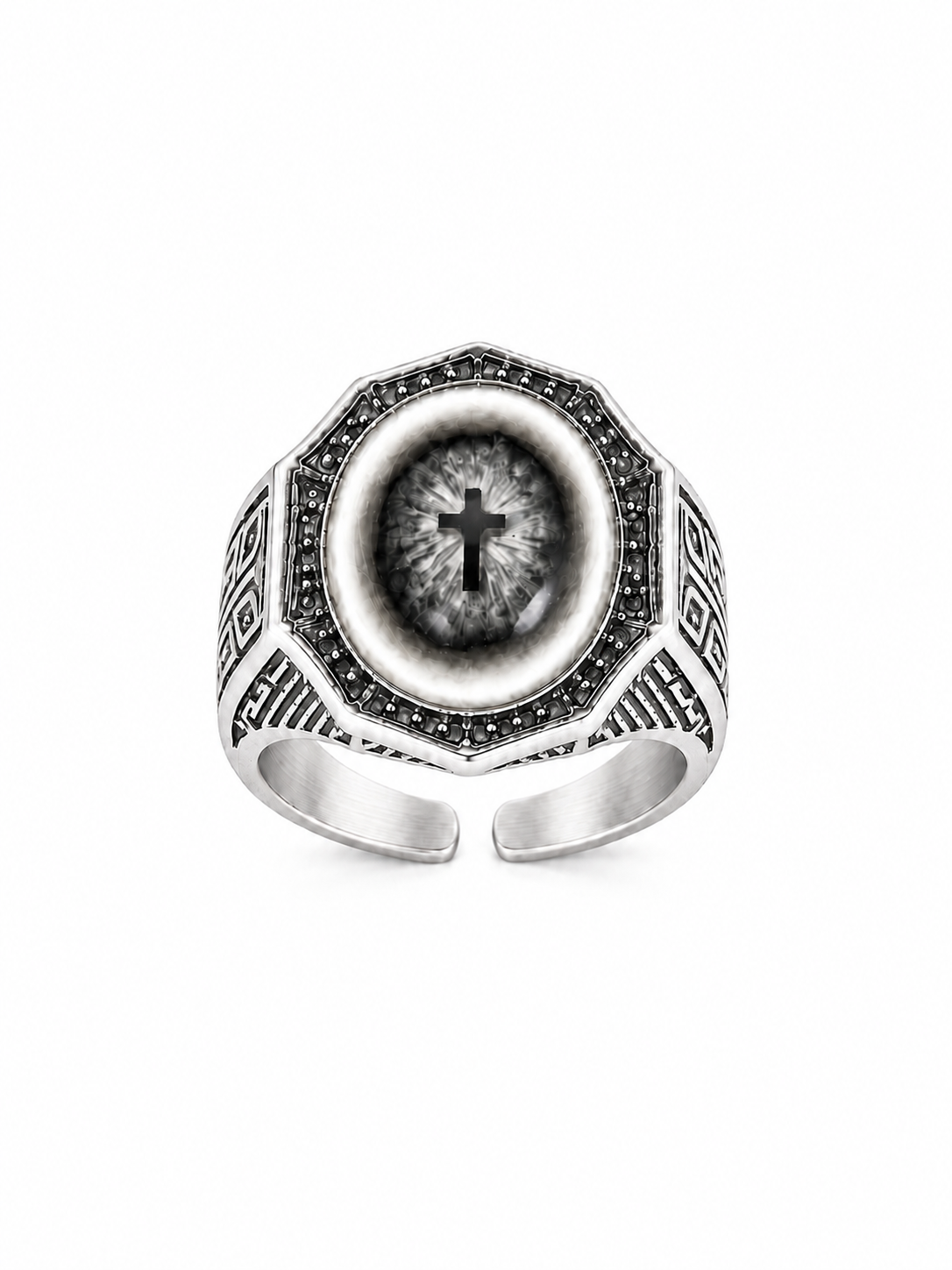 Cross Reliquary Eye Ring