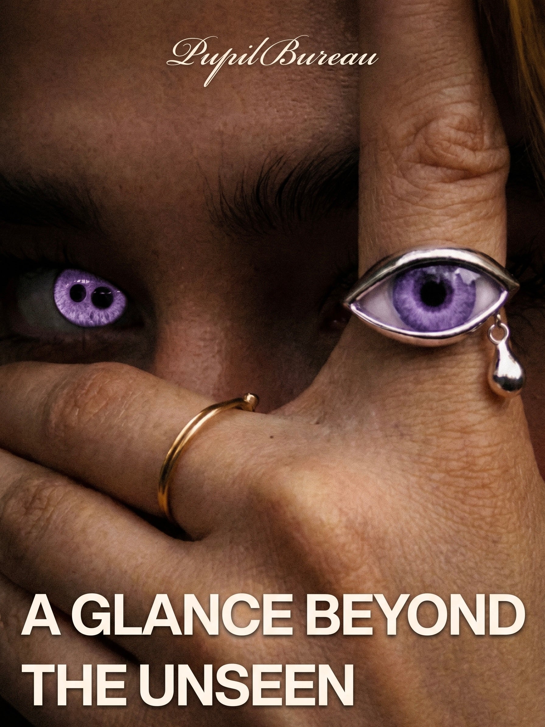 Pupil Bureau custom eye ring worn close to the eye